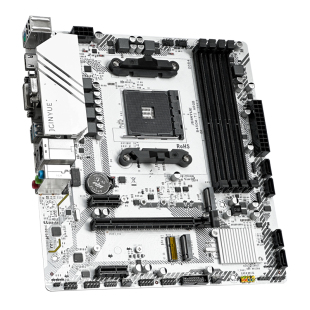 【正品】精粤B450M-TI ARGB主板全新白色DDR4台式电脑锐龙12345代