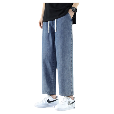 复古牛仔裤男款春秋季九分裤