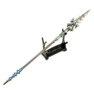 30CM斗罗动漫绝世唐门武器模型唐雅蓝银霸王枪全金属工艺品摆件