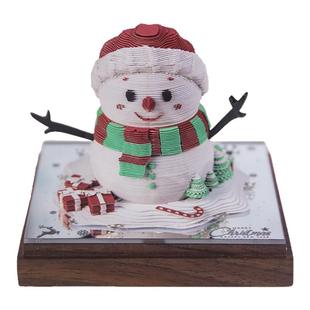 2026年日历台历3D立体纸雕便签纸圣诞节雪人平安夜送人礼物可定制