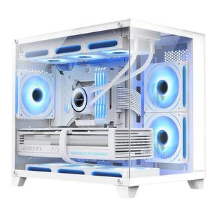 航嘉S960暴风雪X全景海景房电脑机箱游戏无立柱钢化玻璃支360水冷