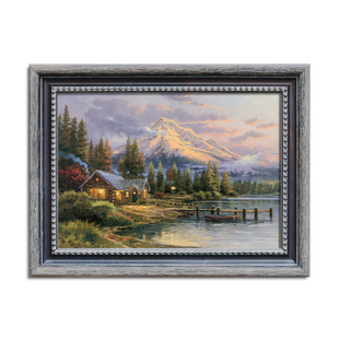 复古画框挂墙16/20/24/30寸8K4K实木大相框1000片拼图装饰创意框