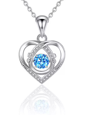 跳动的心999纯银项链礼盒装