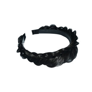 麻花辫发箍女宽边压发头箍鱼骨辫假发发卡编发辫子遮白发发饰