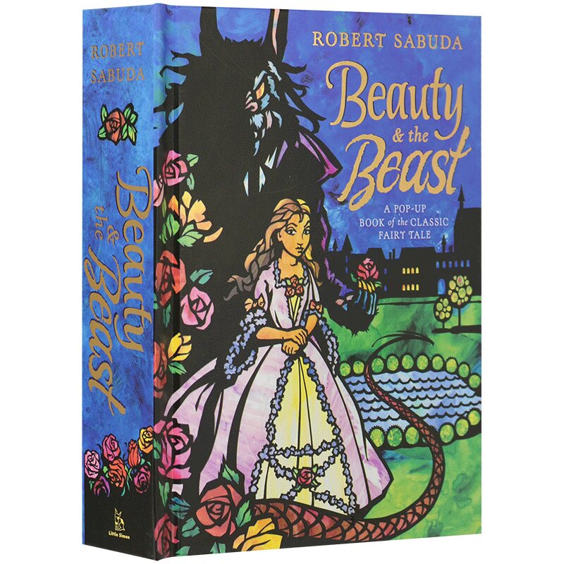 美女与野兽 Beauty and the Beast 英文原版立体书 pop up book 0-3-4岁3D弹起教具玩具益智互动图画书