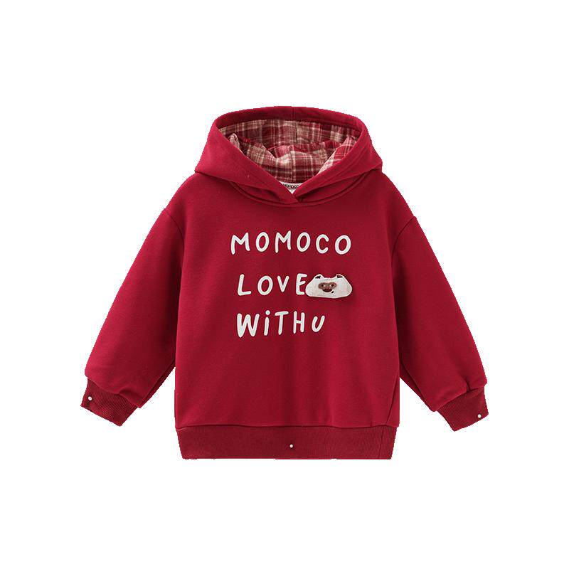 MOMOCO/玛米玛卡男童红色卫衣
