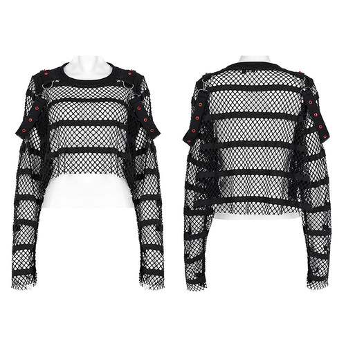 PUNKRAVE朋克性感紧身长裤中腰牛仔裤镂空拼接黑色弹力裤子显瘦潮