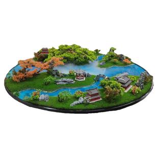 圆餐桌中间摆花沙盘桌摆转盘圆桌芯装饰酒店饭店包厢装饰盆景