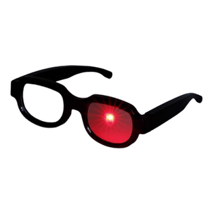 柯南发光眼镜黑科技搞怪直播道具抖音同款儿童红眼特效充电墨镜