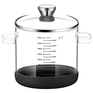 高硼硅玻璃汤锅家用透明煮锅耐高温炖锅炖汤电陶炉迷你汤碗养生锅