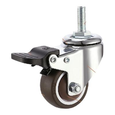 浙江嘉兴现货静音丝杆橡胶万向轮