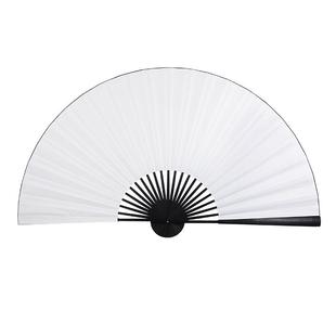 折扇大尺寸壁挂扇中式挂墙装饰扇空白宣纸特大书画扇面工艺道具扇