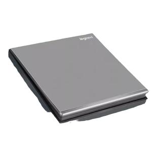 罗格朗开关插座面板逸景深砂银灰色五孔带开关多孔一开墙壁面板