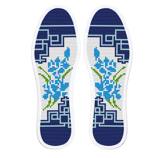 2026新款鞋垫十字绣纯棉布手工刺绣半成品自己绣带针线男女简单图