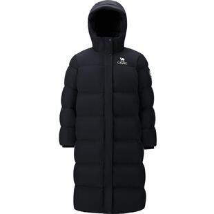 骆驼男装三防羽绒服男冬季加厚保暖连帽防风抗极寒长款鹅绒外套男