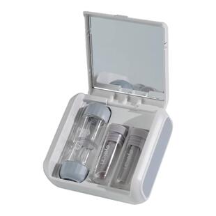 OK镜收纳盒带沥水篮角膜塑形镜吸棒柱状盒rgp硬性眼镜旅行收纳盒