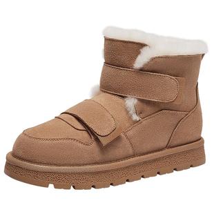 热风雪地靴女款2025年冬季新款女士加绒保暖棉鞋百搭加厚勃肯短靴