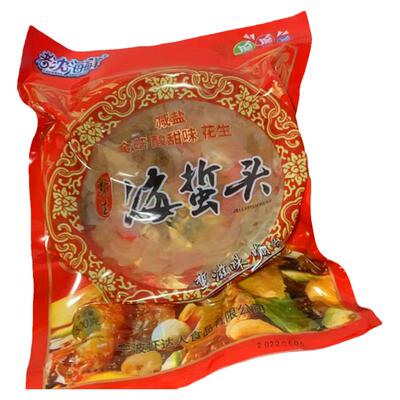 宁波特产老沈海鲜海蜇头500g*2金针菇调料包即食海蜇皮酒店凉菜