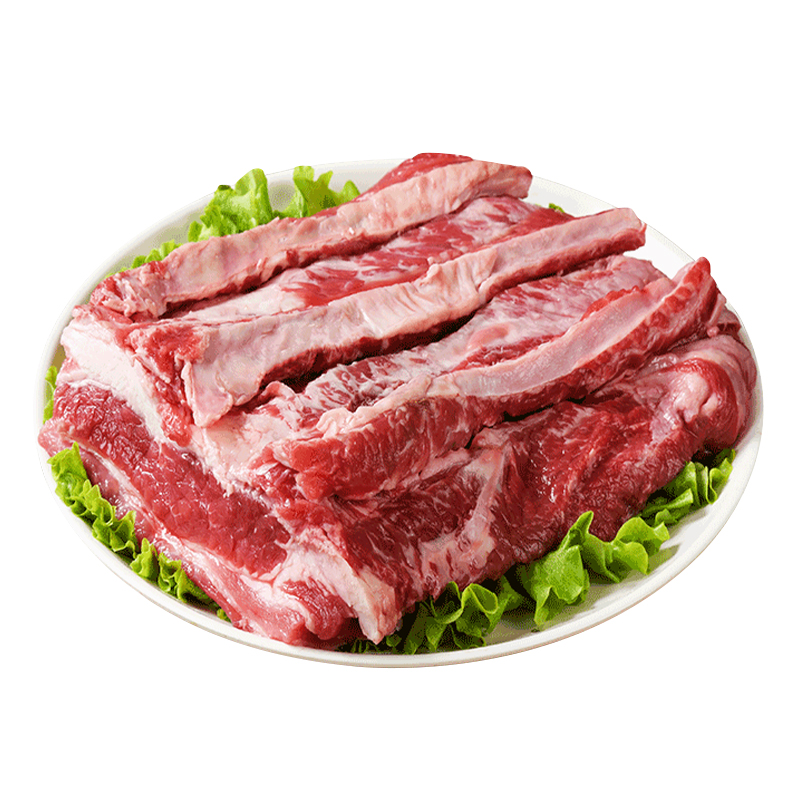 牛肋条肉新鲜原切黄牛肉整块去骨牛肋条肉3斤商用烤肉烧烤食材