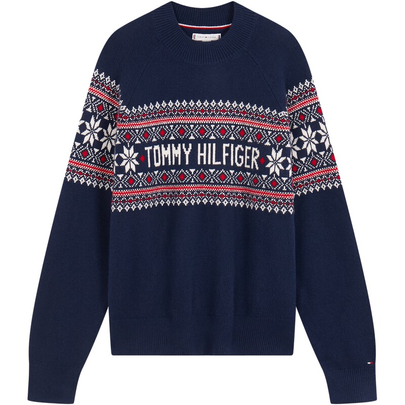 Tommy女装费尔岛提花圆领针织衫
