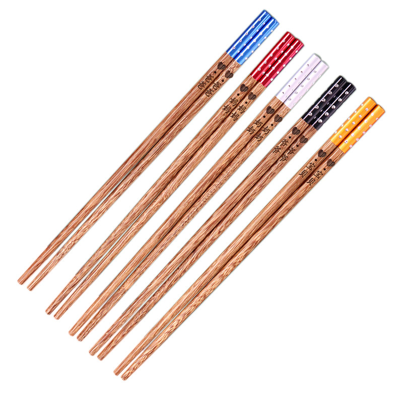 鸡翅木筷子一人一色中式家庭分餐无漆无蜡家用高端送礼高档实木筷