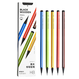 晨光黑木铅笔小学生专用一二年级高端hb幼儿园初学者2b铅笔考试专用儿童练字三角无铅毒不易断绘图素描铅笔