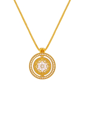 AJIDOU阿吉豆项链女八宝罗盘颈链