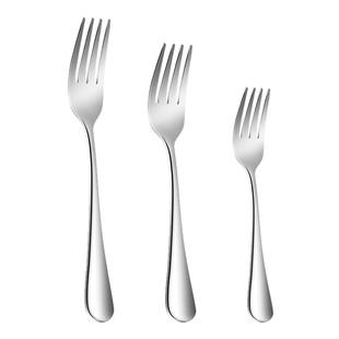 不锈钢叉子勺子套装 肉叉 甜品叉 水果叉子 西餐具主餐叉可爱创意