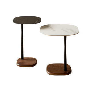 告别款 夕山边几 |客厅岩板沙发边几轻奢角几卧室小茶几实木