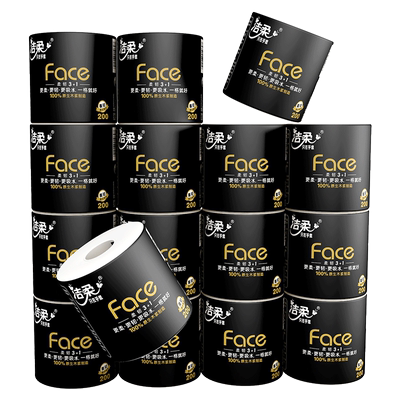 洁柔face200g卷筒纸大克重易冲散