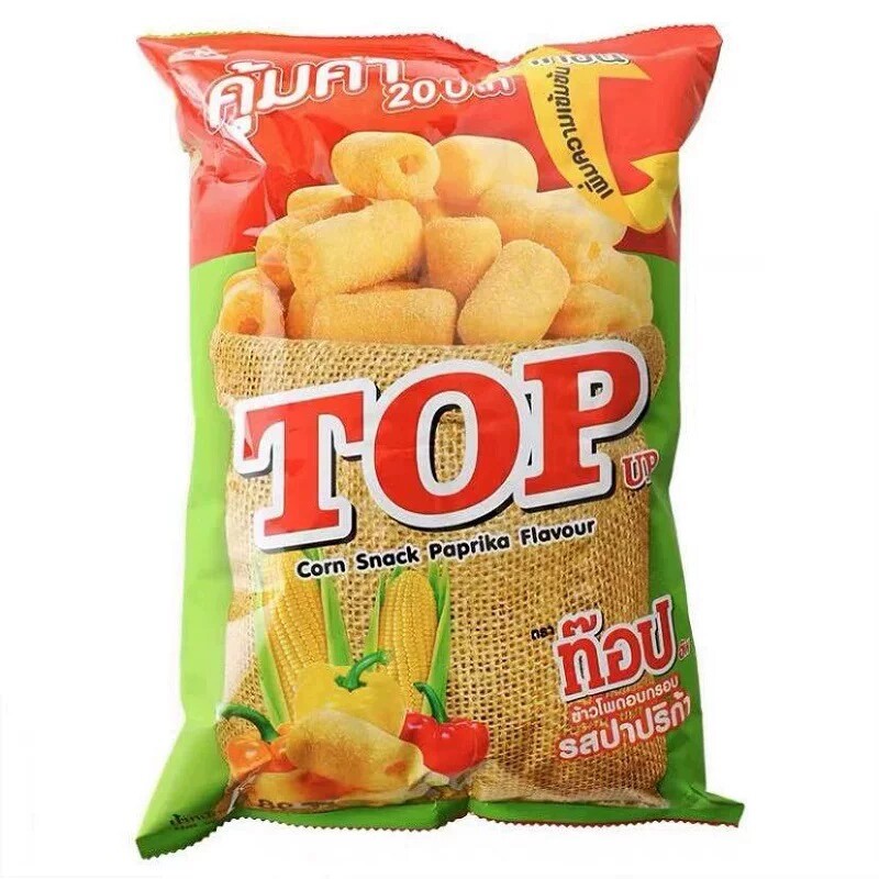 泰国进口TOP玉米米果膨化零食牛奶辣味巧克力味香酥休闲小吃
