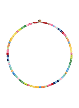 白百何同款彩色串珠项链