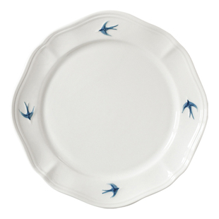 遇见燕。日本同款日式餐具陶瓷椭圆盘创意浮雕盘子家用复古甜品盘