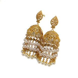 印度夸张鸟笼耳环时尚年会奢华灯笼锆石流苏风铃铃铛耳饰宴会晚会