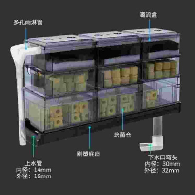 新款高档水清鱼靓滴流盒过滤盒鱼缸过滤器抽式龟缸上过大滤盒沼泽