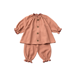 MARLMARL儿童睡衣男童女童家居服春秋季婴儿宝宝舒适睡袍calmy01