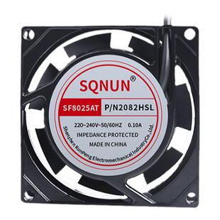 厂家直销SF8025AT小型轴流风机 AC8CM铜线80MM含油交流散热风扇