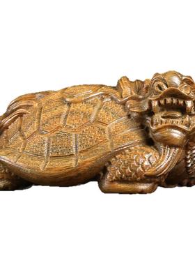 绿檀龙龟摆件随身佩戴盘玩手把件