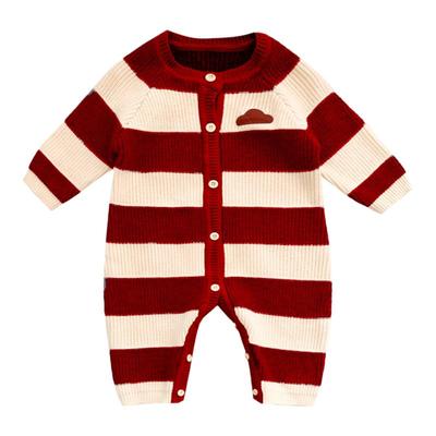 宝宝秋冬红色喜庆连体衣