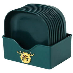 一眼就爱上了!简雅奢华の点心盘骨头碟餐桌吐骨碟家用高档客厅