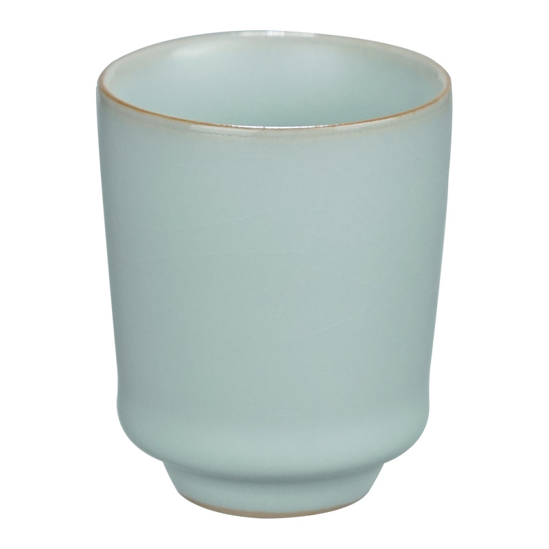平云仙天青色开片纹汝窑善身杯