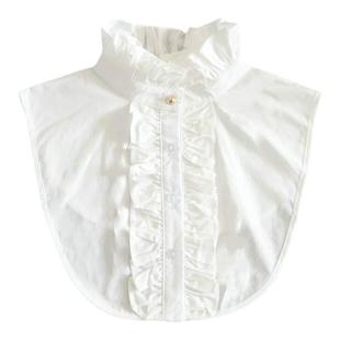 小雪之屋秋冬百褶立领假领子女百搭配毛衣服内搭衬衫领装饰假衣领