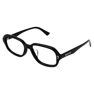 【才】问号眼镜明星同款新品椭圆眼镜框素颜黑框男女近视度数镜架