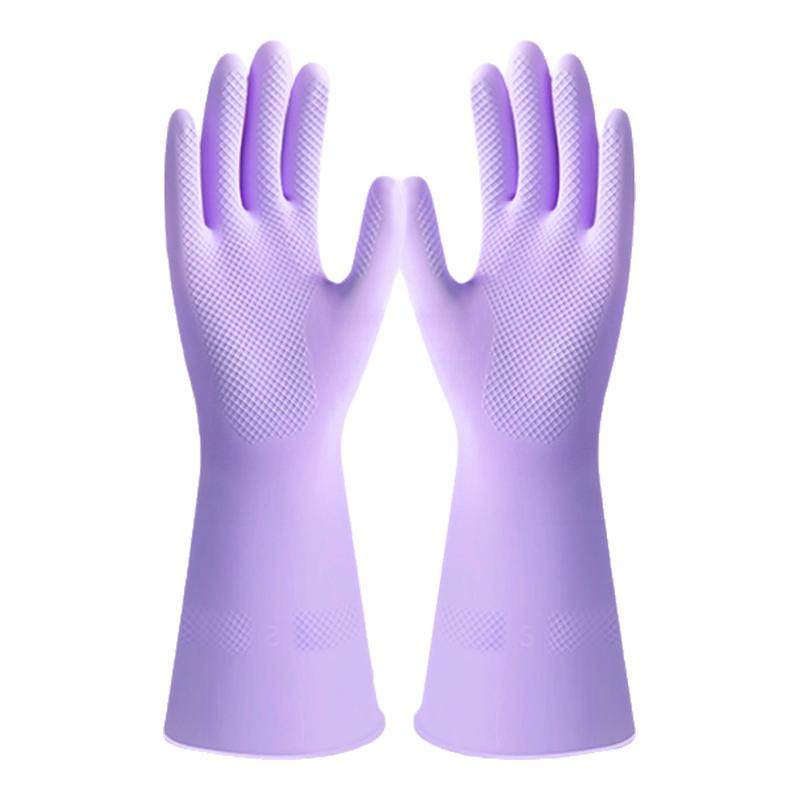 丁腈紫色夏天用的手套女薄款食品专用防滑厨房洗碗级清洁耐用防水