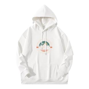 余文乐重磅加绒卫衣男春秋款宽松潮牌美式复古长袖上衣潮学生外套