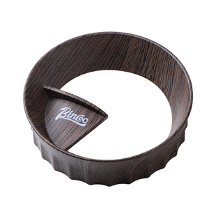 Bincoo咖啡机手柄布粉器磁吸木纹意式专用接粉环宽口防飞粉58mm