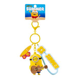 Jinnew卡通小黄人凯文鲍勃沙滩音乐派对包包挂件钥匙扣高级礼物男