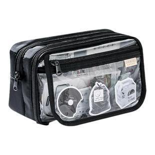 大容量痛包笔袋男孩2026新款高中生学生女初中生高颜值ins风透明简约帆布超大收纳创意设计感小众文具铅笔盒