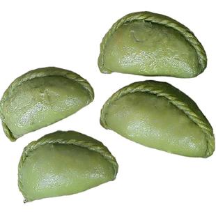 月亮包青团包艾草果大饺子浙江台州特色小食包点小吃早餐手工制作