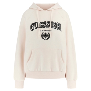 GUESS女士简约字母印花长袖连帽卫衣-V5RQ02KCLD1